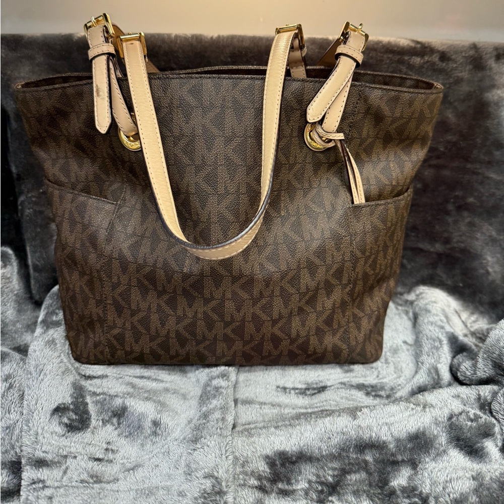 MK Michael Kors Brown Monogram Tote Bag